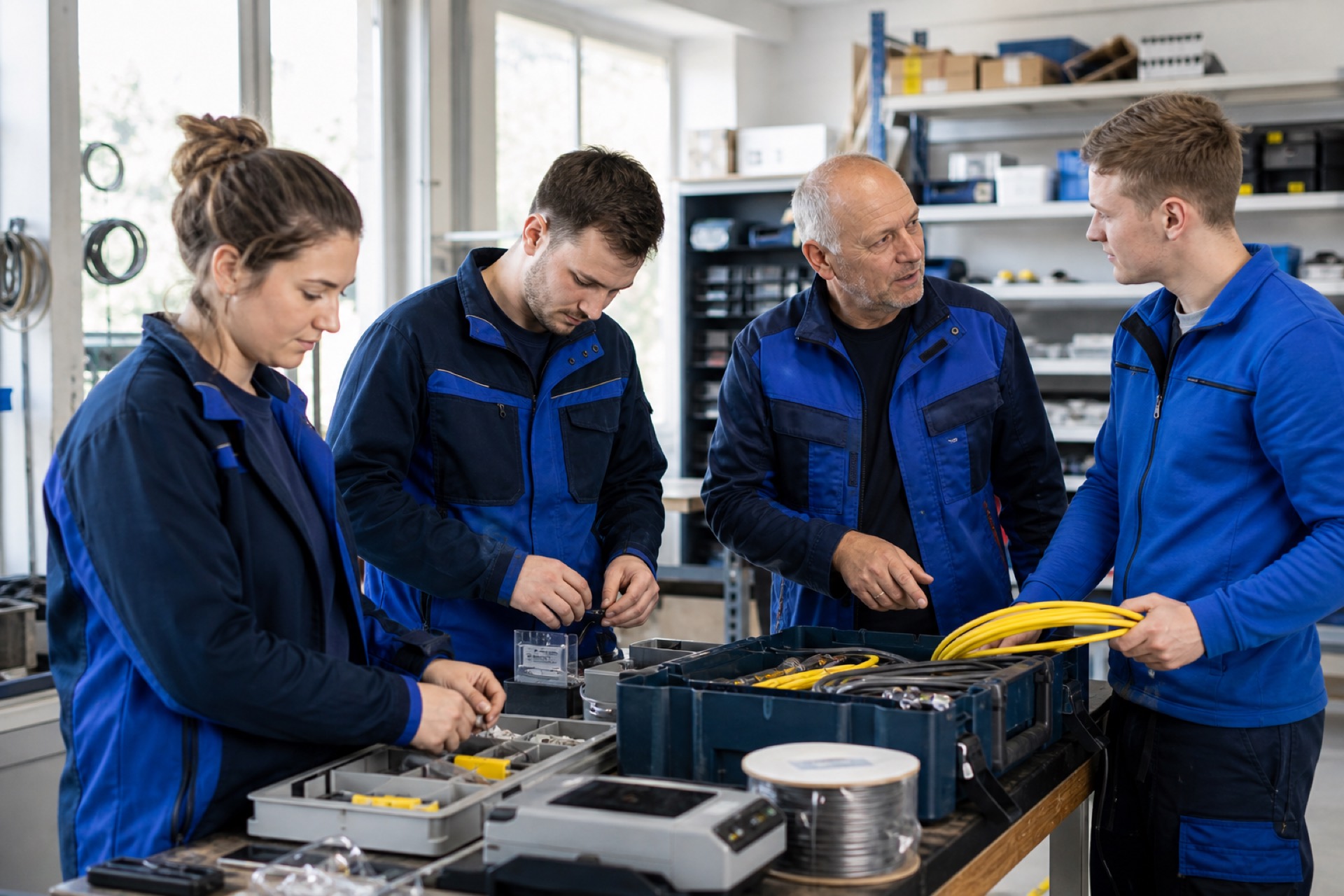 Fachbetrieb bespricht gemeinsam einen Auftrag